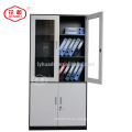 Steel File locker Glass display Cabinet For Laboratory